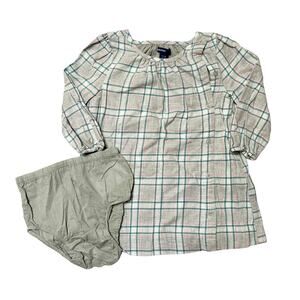 Gap Plaid Long Sleeve Dress Size 12-18m